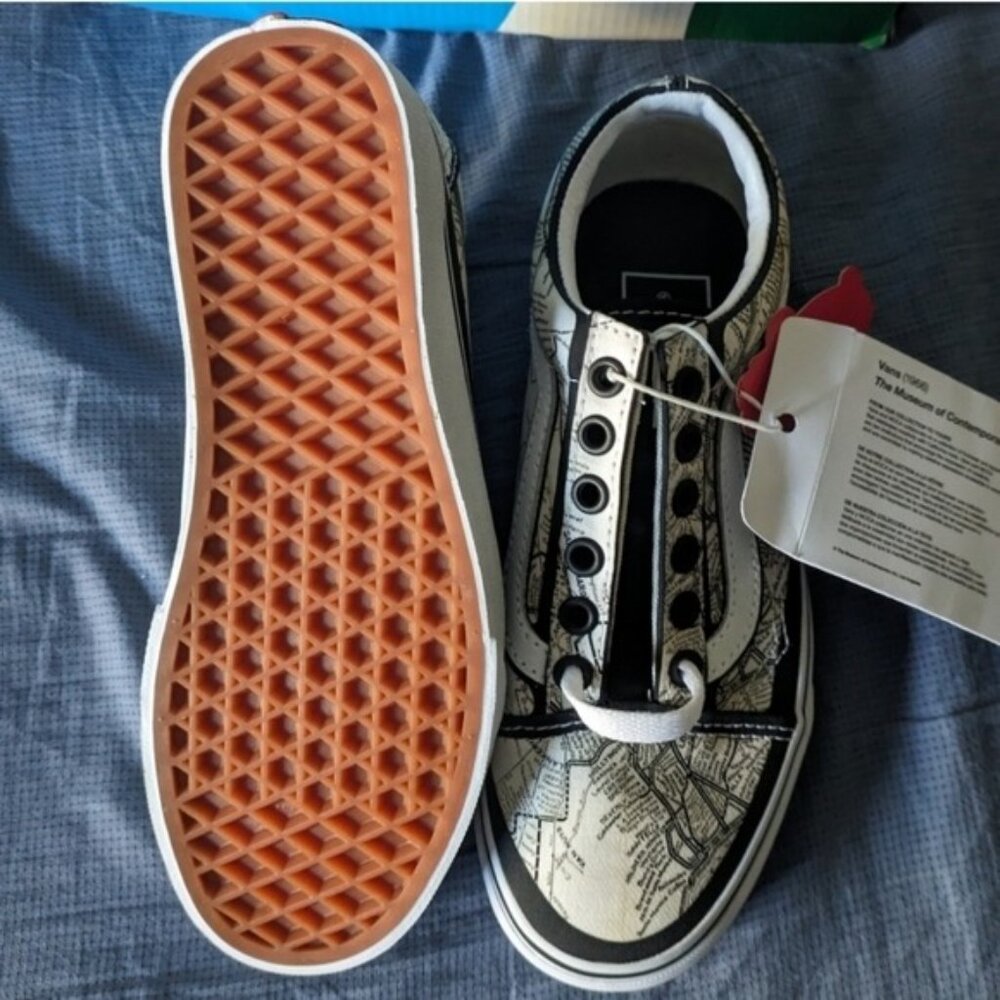 Vans MOCA Old Skool Women size 5 Frances Stark Los Angeles Maps Sneakers 012026 - Picture 3 of 11